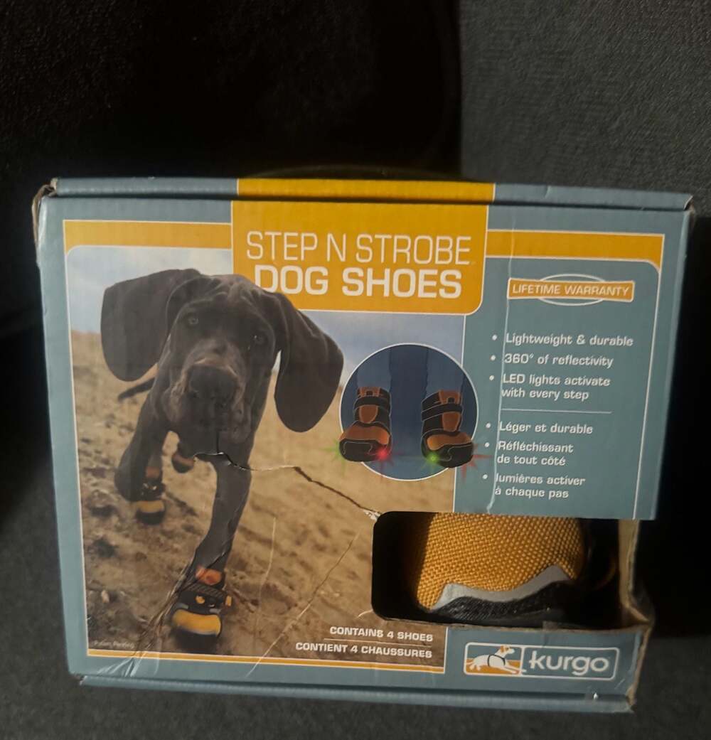 Kurgo Step N Strobe LED Reflective Dog Shoes - Size XS
